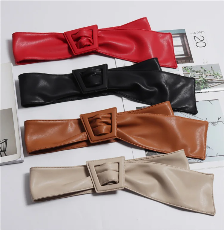 2019 New Wide Black Red Tan Grommet Belt Female Ladies Waistband Corset Belts Girdles for Women Dress Coat ceinture femme YS115