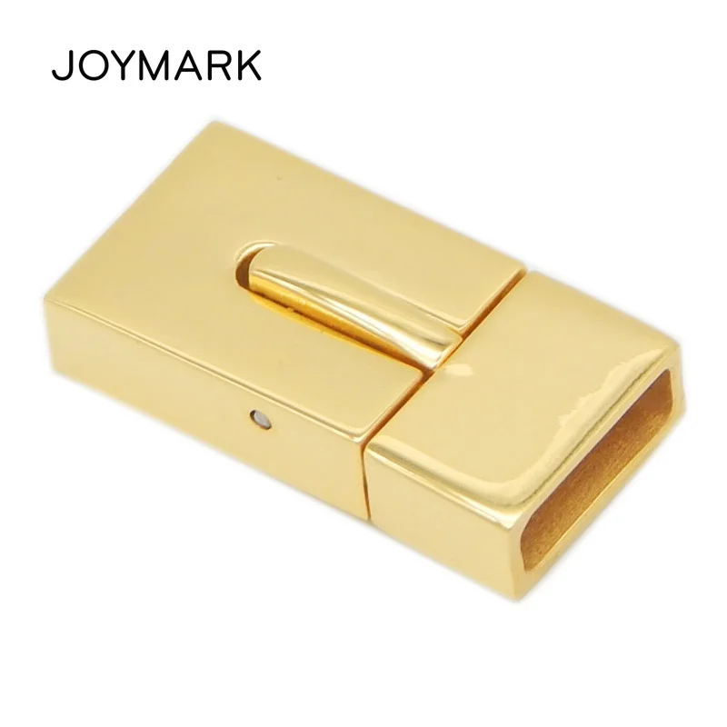 

Gold Plated Rectangle Stainless Steel Bayonet Lock Box Clasps For Flat Leather Cord Bracelets Jewelry 8X3mm 10X3mm 15X3mm Hole