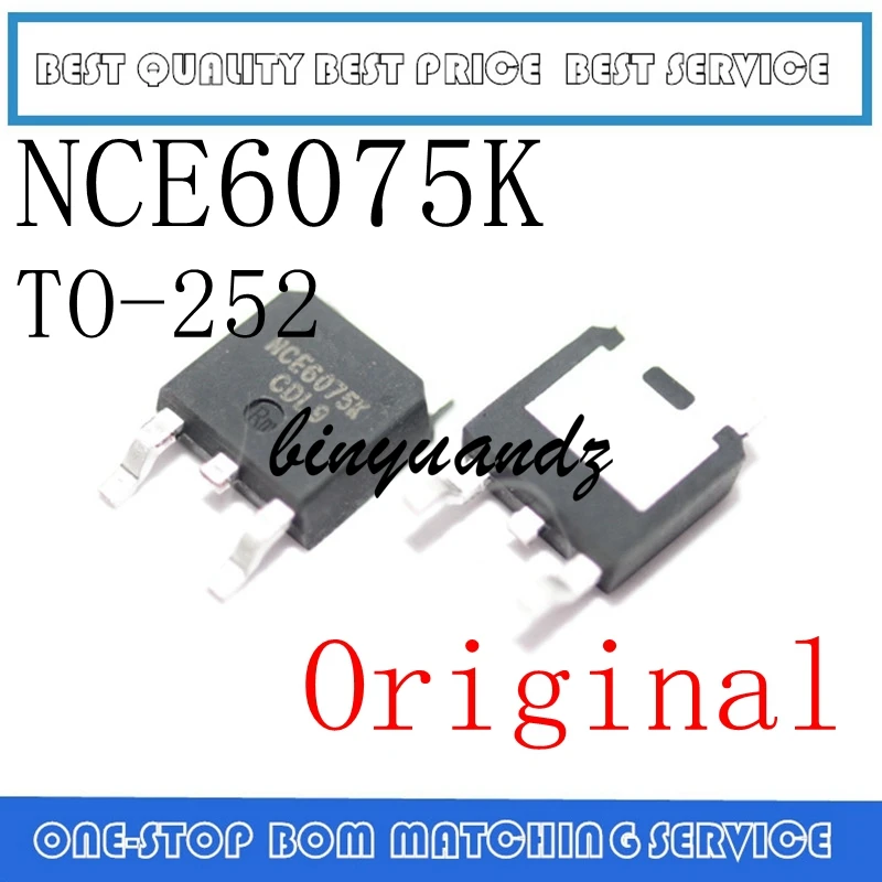 10PCS NCE6075K NCE6075 60V 75A TO-252  Original