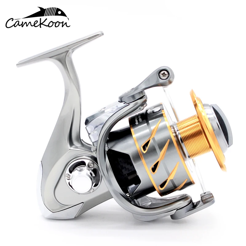 

Strong Performing Spinning Match Fishing Reel with Metal Frame & Rotor Saltwater Wheel Screw-in Handle Max Drag 20kg Power Coil