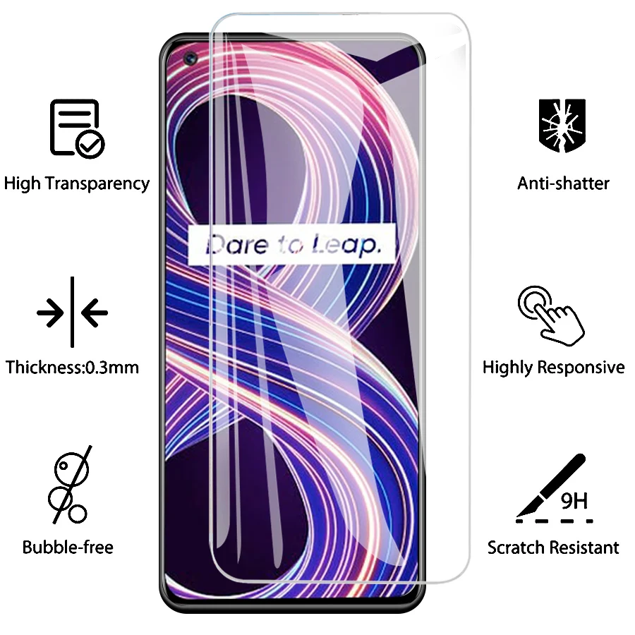 Protecteur d\'écran en verre 9D, film de protection complet pour Realme 6, 7, 8 Pro, 6S, 6i, 7i, Global 7, Asie, Guatemala, C3, C3i, C11, C15, C21