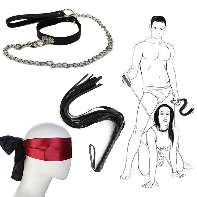 

Sex Toys For Couple Fetish Bdsm Bondage Slave Sex Collar Leash Steel Chain Restricts Set Adult Games Punish Neck Collars Sexshop