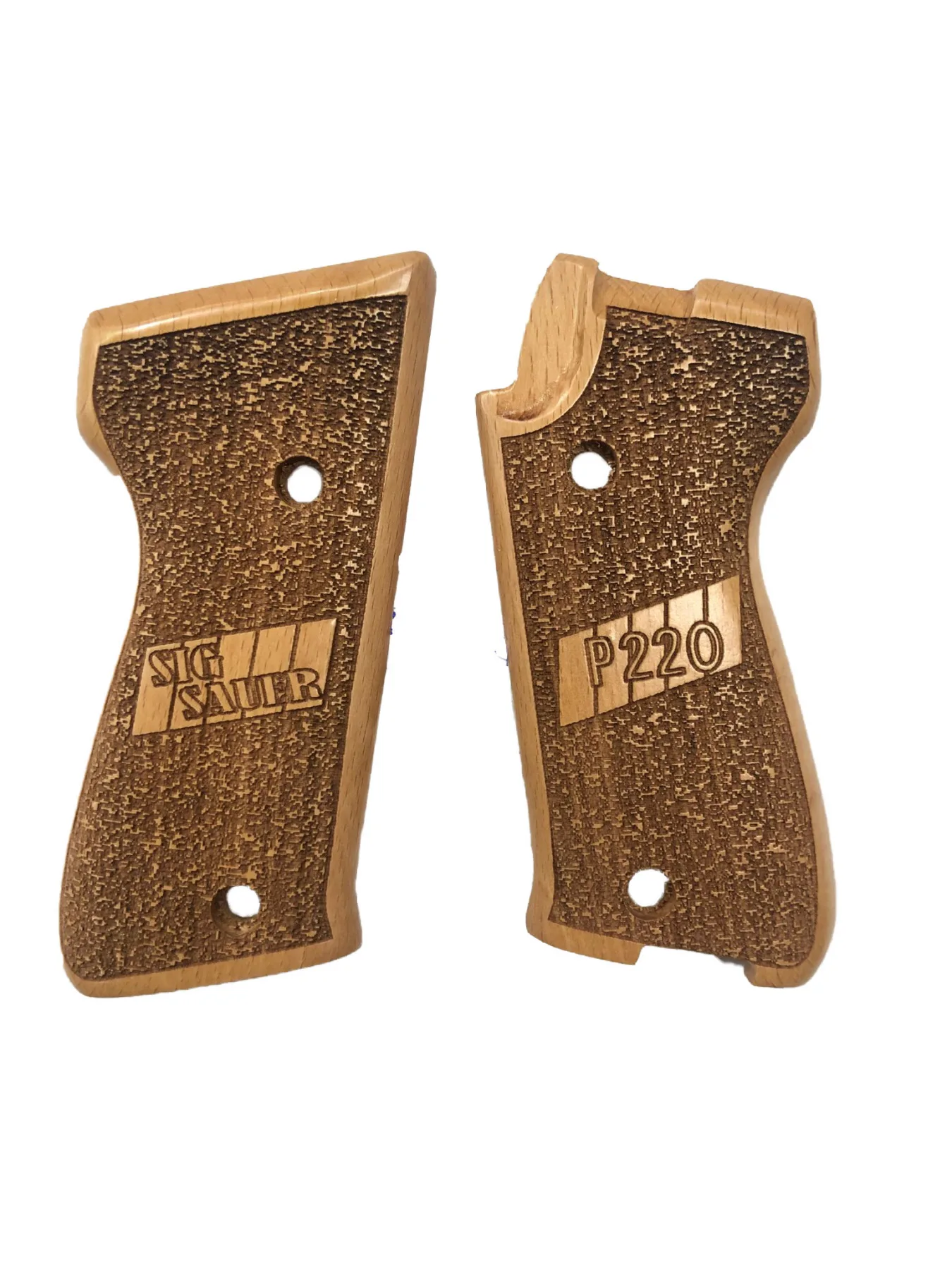 Sig Sauer P220 Compatible Special Series Laser Cutting Sig Sauer P220 Writing Wooden Grip Mod1