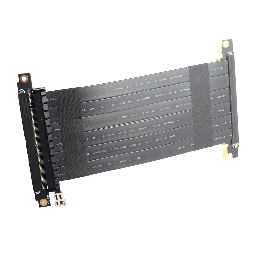 185mm PCIe 3.0 x16 16X to 16X Wiring is suitable for ITX A4 Motherboard Case Double Reverse Graphics Card Extension Cord 18.5cm