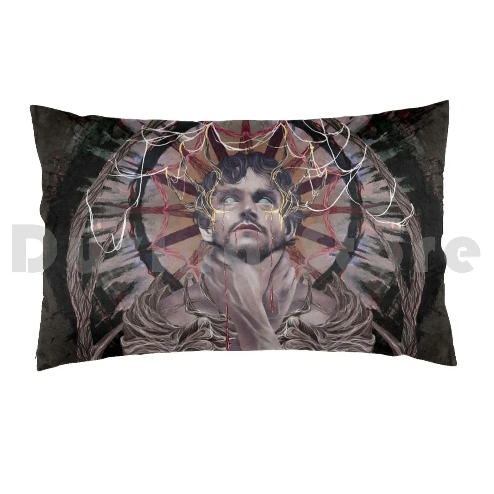 Hannibal : Prince Pillow Case DIY 50*70 Hannibal Lecter Fannibals Bryan Fuller Mads Mikkelsen Hugh Dancy