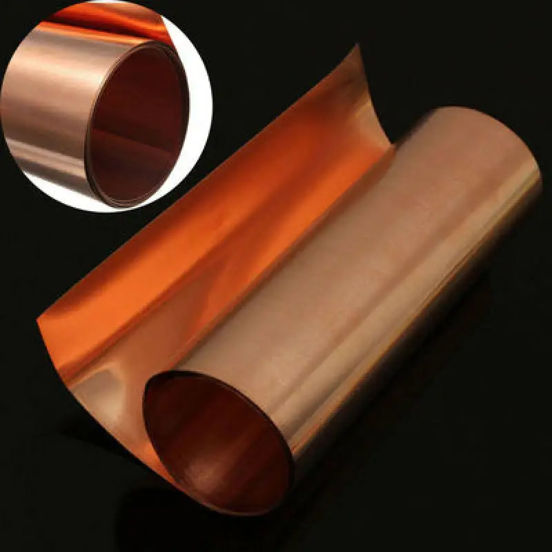 1pcs Coppers Foil Tape Shielding Sheet 0.01-1 mm X 7-300 mm X 100-1000mm Double-sided Conductive Roll