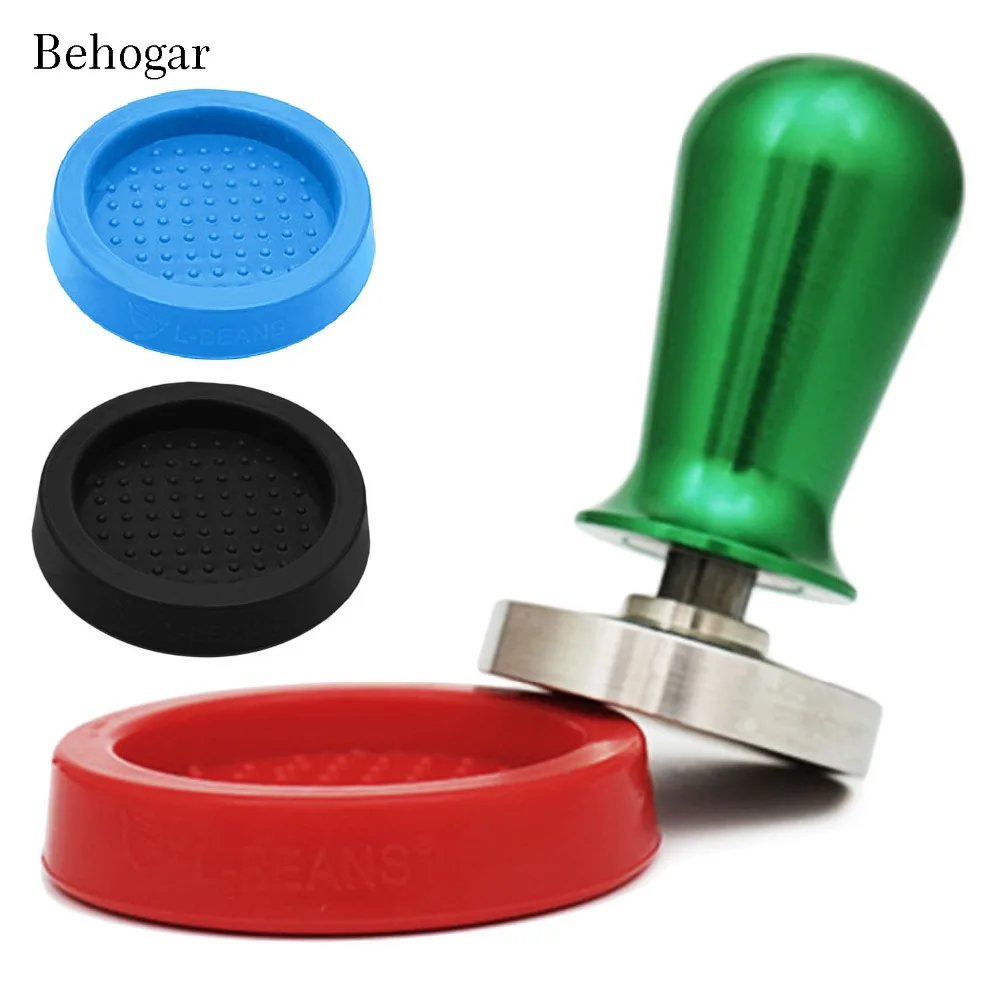 Behogar Dia 60mm Round Silicone Espresso Coffee Tamper Mat Tamping Stand for Coffee Coffe Tamper Seat Barista Tools Accessories