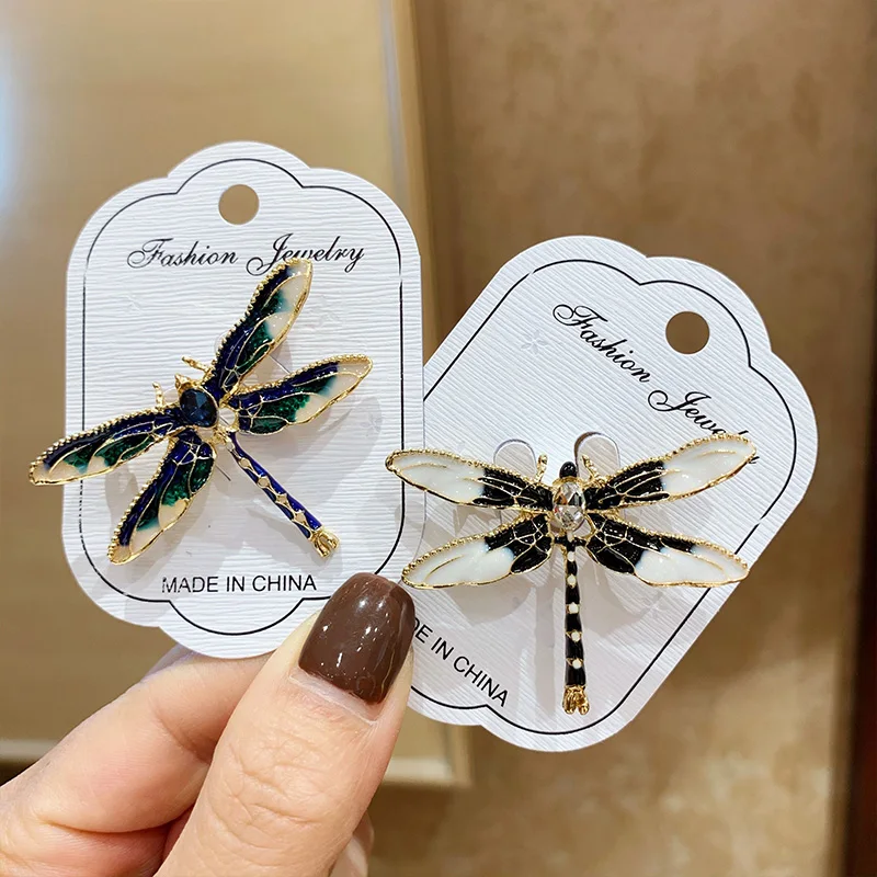 Cute Enamel Dragonfly Brooches For Women Fashion Insect Pin Beautiful Jewelry