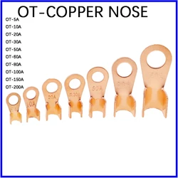 Terminal OT Series 10/20/30/40/50/60/100/150/200A Splice Wire Dia Copper O shape Circular Naked Battery Cable Connector Open Lug