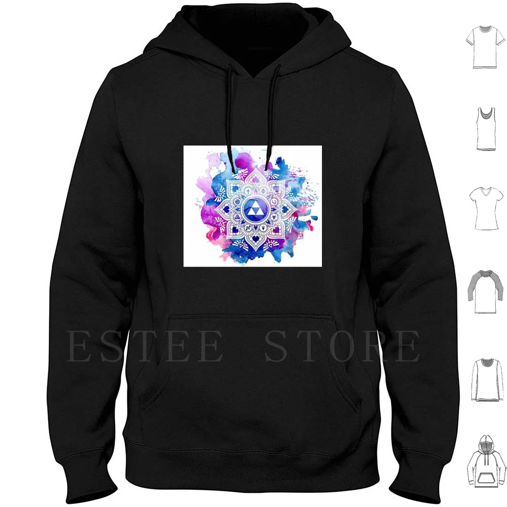 Cool Art Hoodies The Legend Of Legend Of Watercolor Lncro Mandala Henna Loz Triforce Gerudo Hylian Hyrule Goron