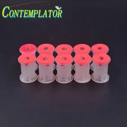 20pcs/Pack Empty Bobbin Spools Fly Tying Tools Standard Size Fly Tying Buckle Cap Plastic Thread Spool Accessory
