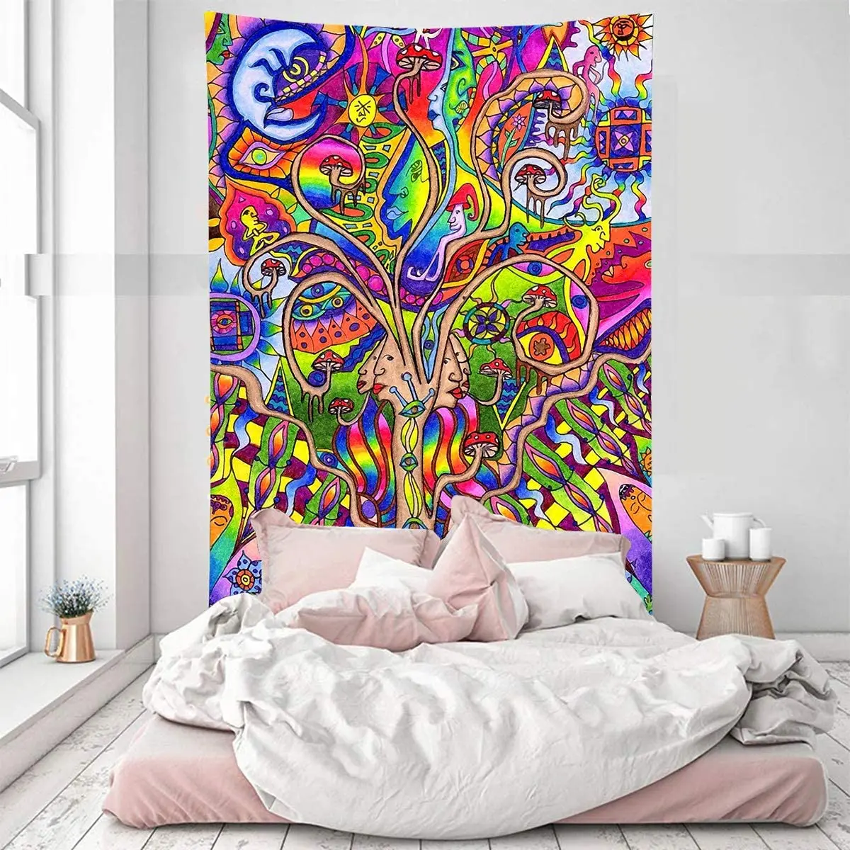 Trippy Tapestry Paint Polyhedral Transvestite Hanging Modern Art  Decor