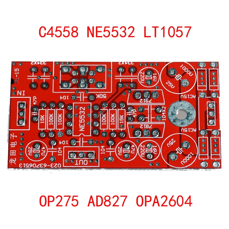 Power Amplifier Tone C4558 NE5532 AD827 OPA2604 LT1057 Dual Op Amp DIY Pure Front Pole PCB