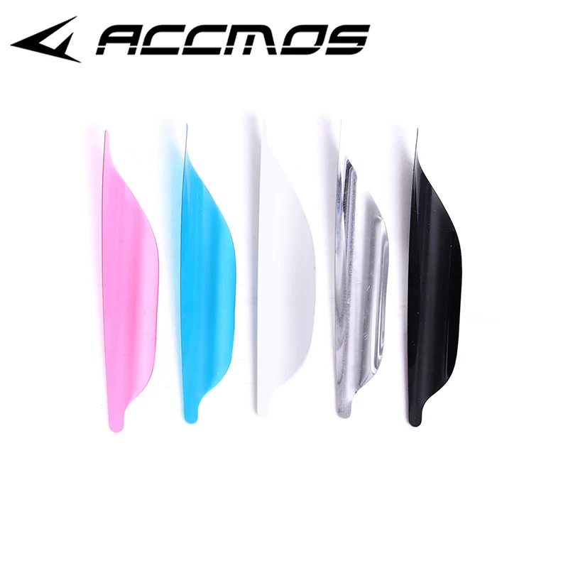 50pcs Newest Archery Spin Vanes 1.56 1.75 2 inch Spiral Feather Right Wing DIY  Arrow Archery With Tape  Arrow Accessories