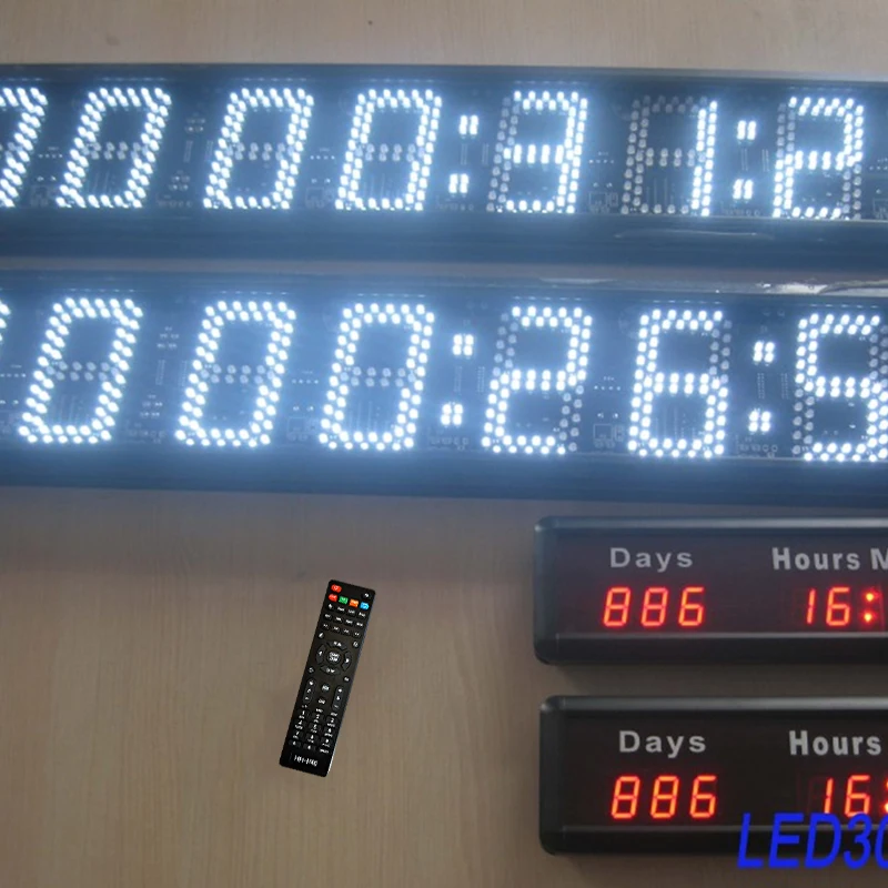 

led clock(HIT8-5W)5inch white color days,hours,minutes and seconds countdown