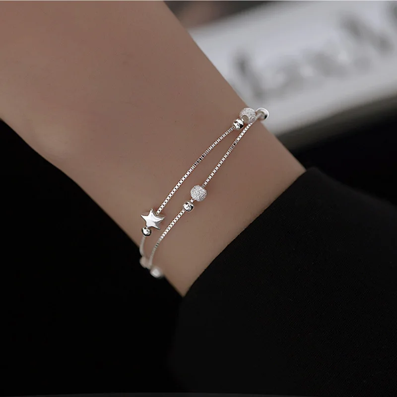 

Star bracelet female summer 2021 new simple forest bestie Silver color jewelry