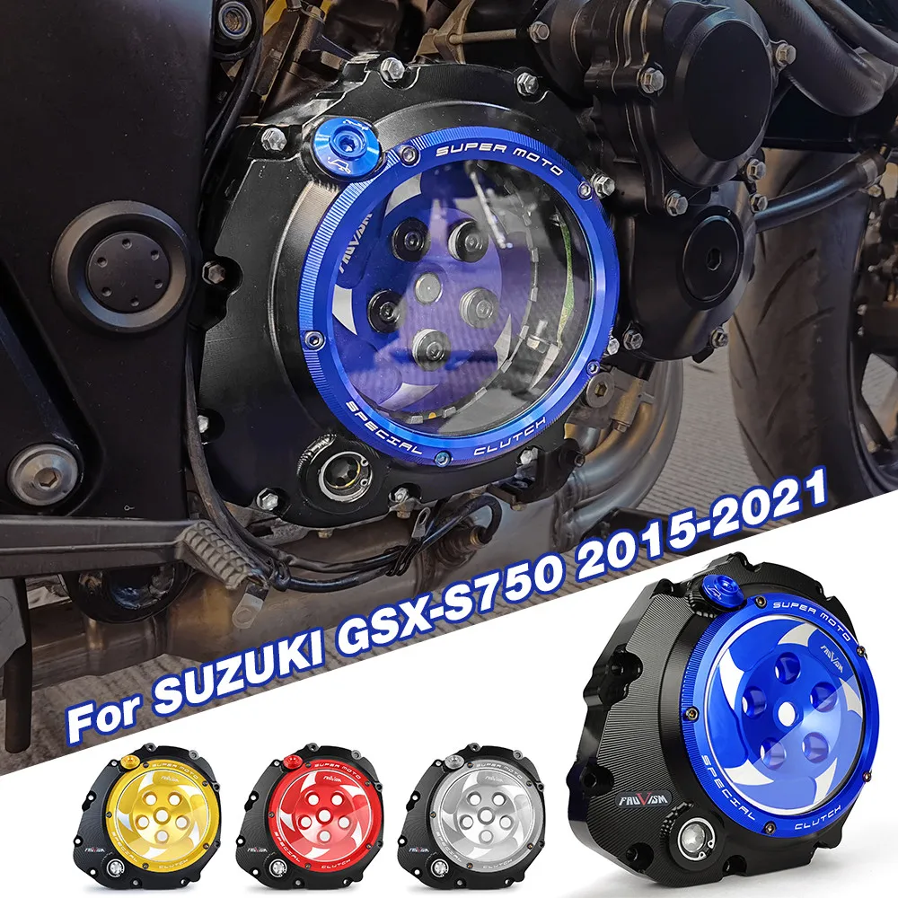 

2022 GSXS750 Clear Clutch Cover For Suzuki GSX-S750 GSXS750 2005- 2021 2020 2019 2018 GSX-S GSXS 750 Motorcycle Engine Cover