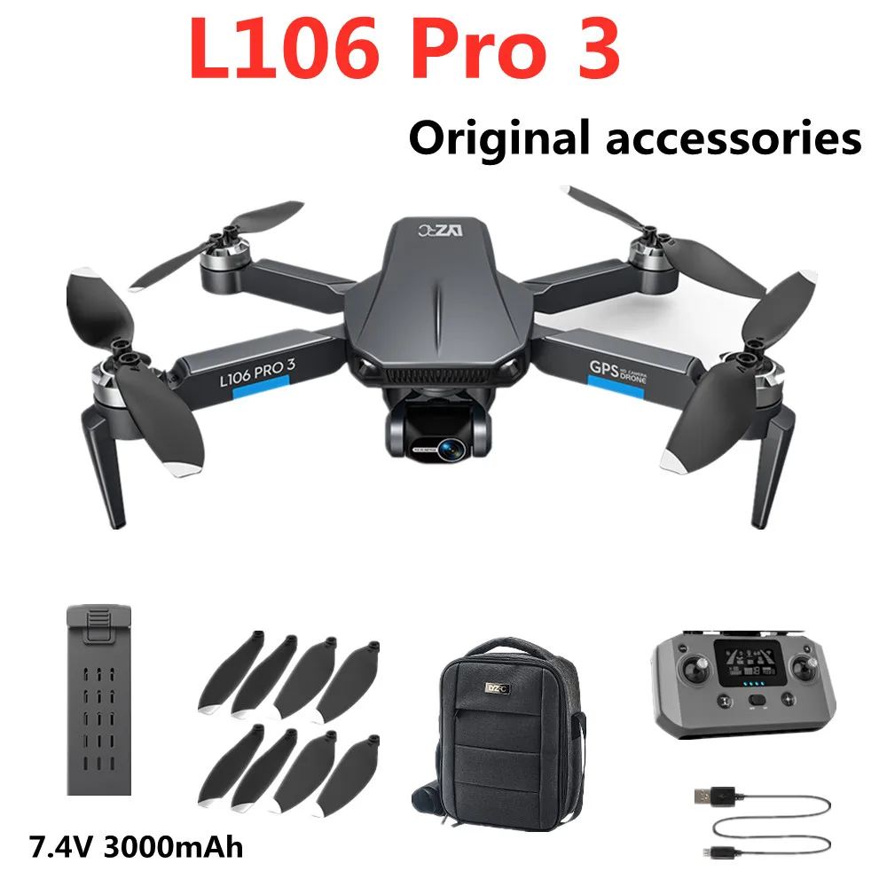 L106 Pro 3 Drone Original Accessories 7.4V 3000mAh Battery/ Propeller Blade/ USB Line/  For L106 Pro 3 Dron Spare Parts