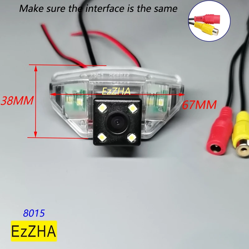 

EzZHA HD 4 8 12 камера заднего вида со светодиодной подсветкой для Honda Fit MK2 2008 2009 2010 2011 2012 2013 2014 Аксессуары для парковки автомобиля