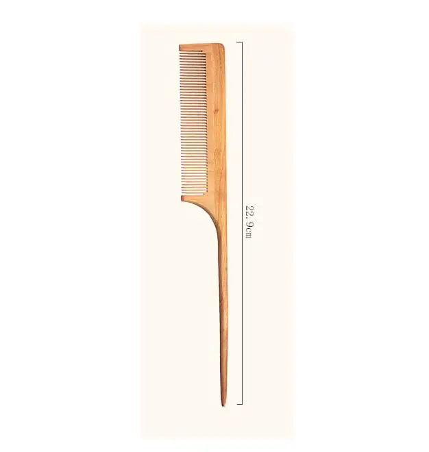 

Peach wood pointed tail comb pick needle comb smooth hair massage wooden comb small gift SN758