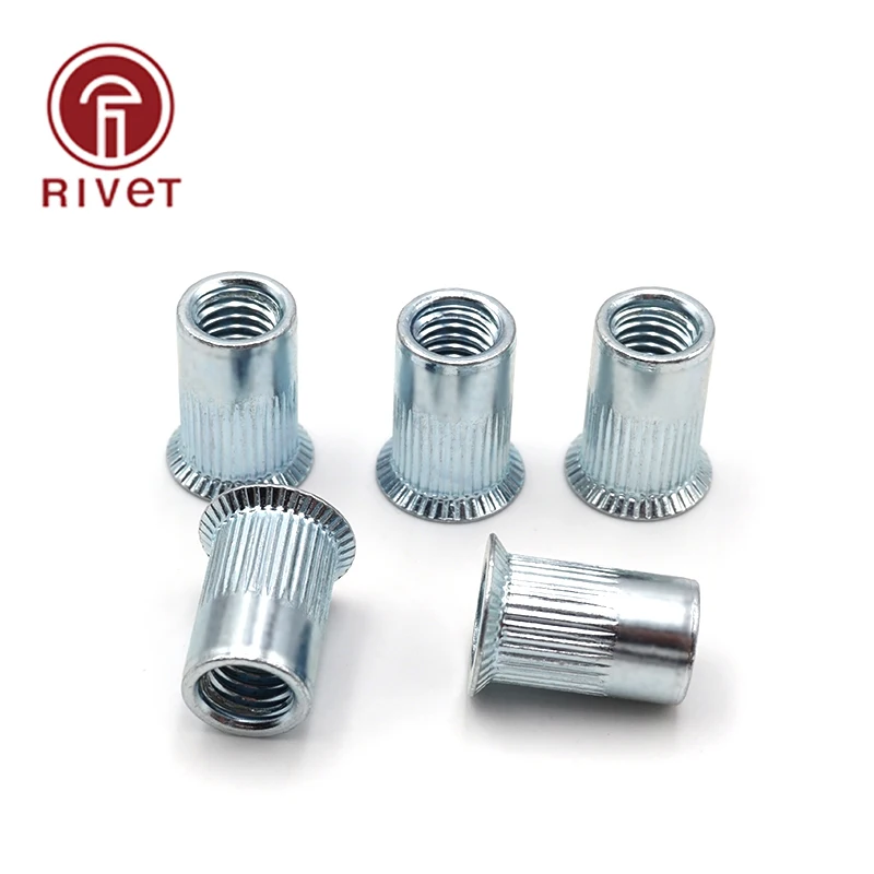 

Big Countersunk Head Rivet Nuts Threaded Nuts M3 M4 M5 M6 M8 M10 M12 Carbon Steel Zinc Plated Insert Head Vertical Lines Nuts