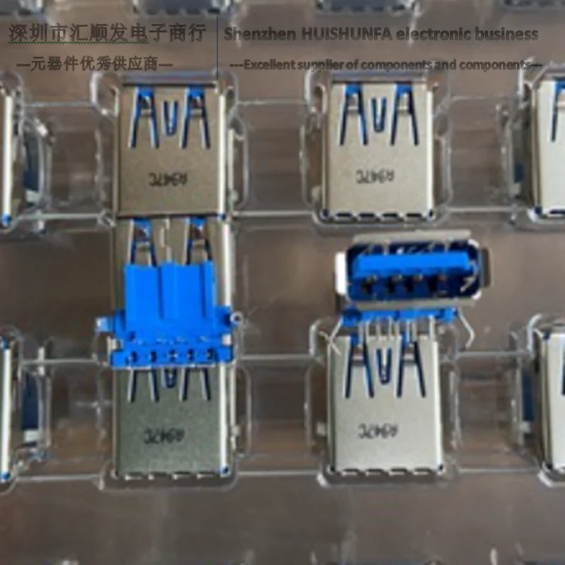 10 قطع!!! مقبس Foxconn أحادي الطبقة USB 3.0 UEA11123-4HK1-4F