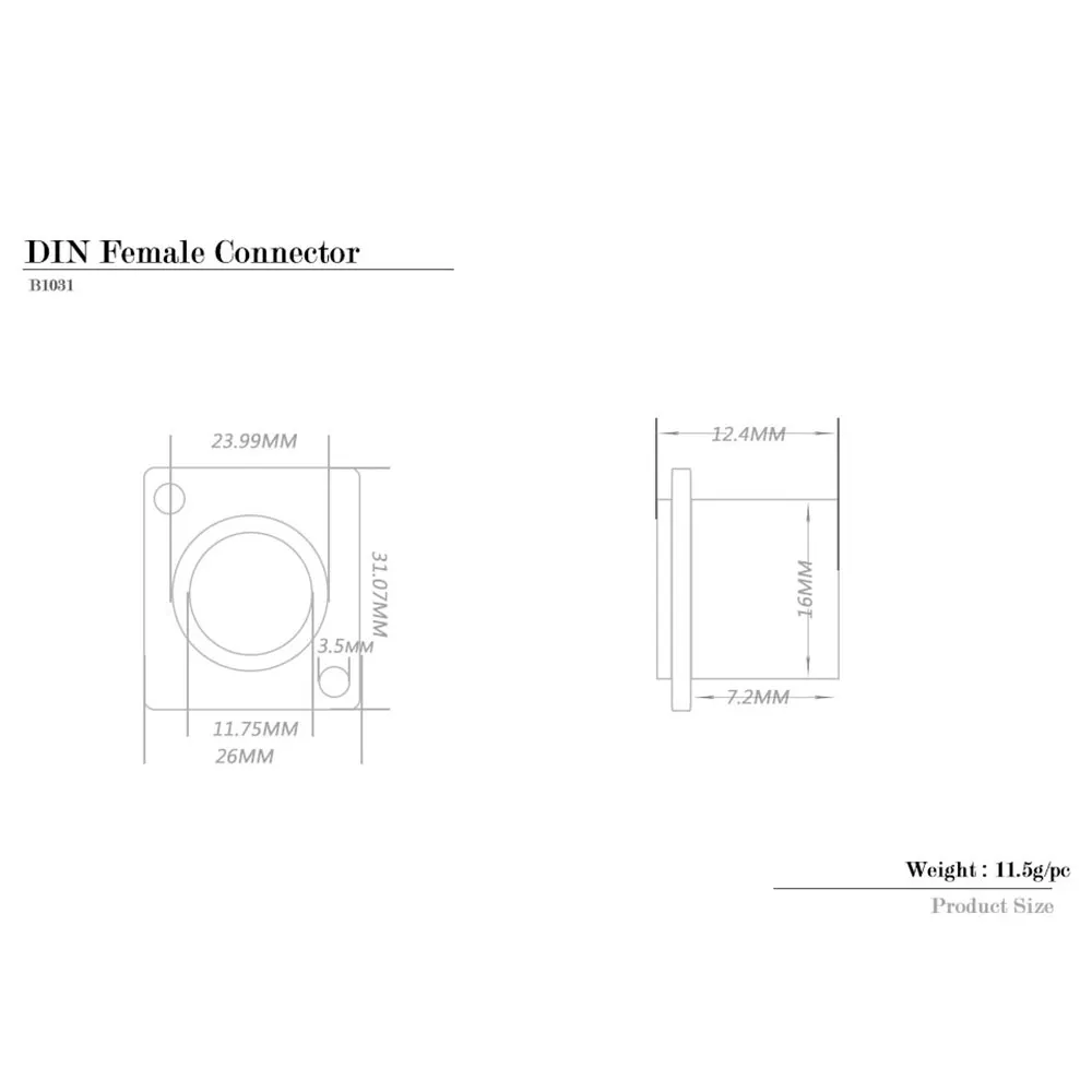 1pc Female DIN Plug Socket Connector 5/6/8 Pins D-type Chassis Cable Panel Mount Soldering Plug