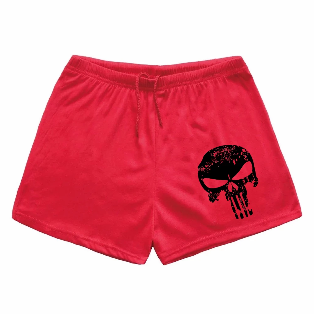 Summer men shorts men\'s casual shorts fitness exercise beach shorts breathable skull shorts jogger men\'s brand shorts