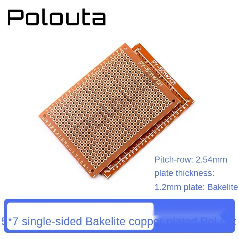 15*18 Polouta PCB Single-Sided Bakelite Copper Plating Rubber Sheet Universal Board 2.54mm Lanardo Arduino Pcb Prototype