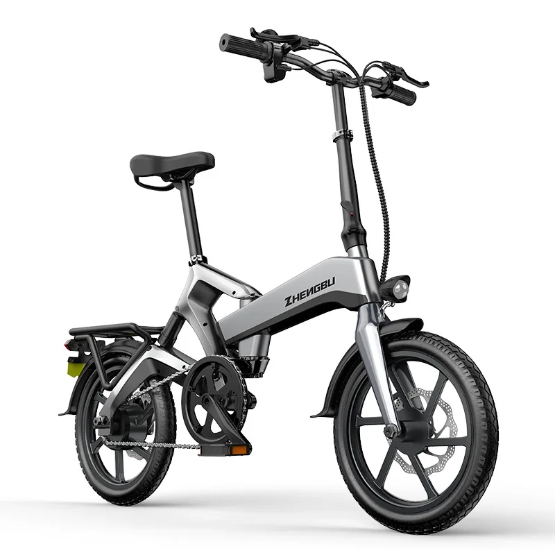 16 Inch Mini Electric Bike Folding Two Wheels Electric Bicycles 400W 48V 150KM Lightweight Portable Adult Electric Bicycle