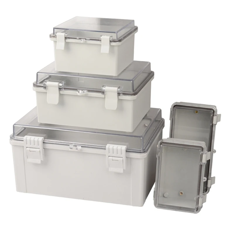 Waterdichte Gesp Project Box Abs Plastic Elektrische Controlcase Draad Aansluiting Kabel Aansluitdoos Instrument Behuizing Clamshell