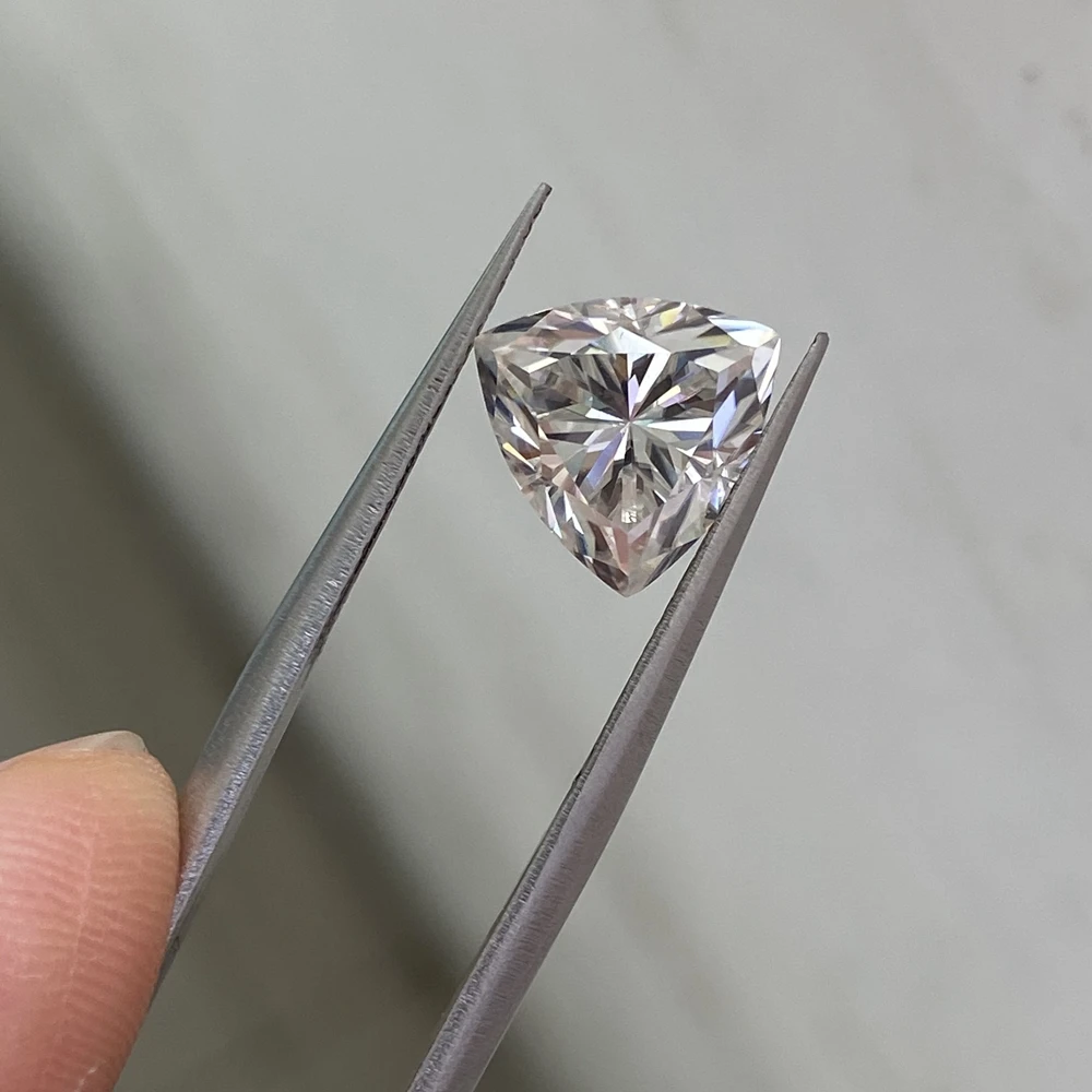 Meisidian 8x8mm VVS1 Loose Moissanite Trillion Cut Diamond Stone Pirce Per Carat