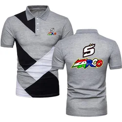 Polo Shirts Hunting Fishing Men's TShirt JOHANN ZARCO No. 5 Top Tees Military Style Short Sleeve Jersey Contrast Color Polo