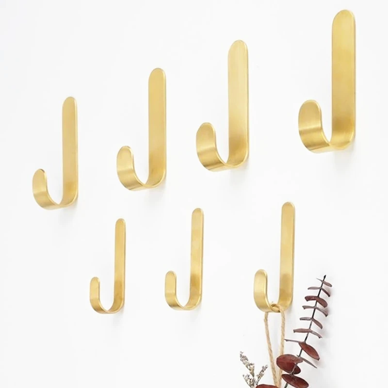 LCH Nordic Style Solid Brass Gold Uchwyt na klucze Uchwyt na ręcznik Miedziany haczyk do łazienki Haczyk na ubrania do przedpokoju