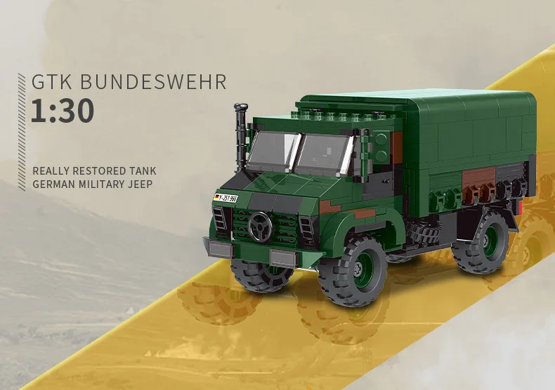 Deutschland Moderner Militär-Benz Unimog LKW ORV Batisbricks Baustein-Set LKW 2t GL Fahrzeug Modellbausatz Spielzeug für Geschenke – Detail 6