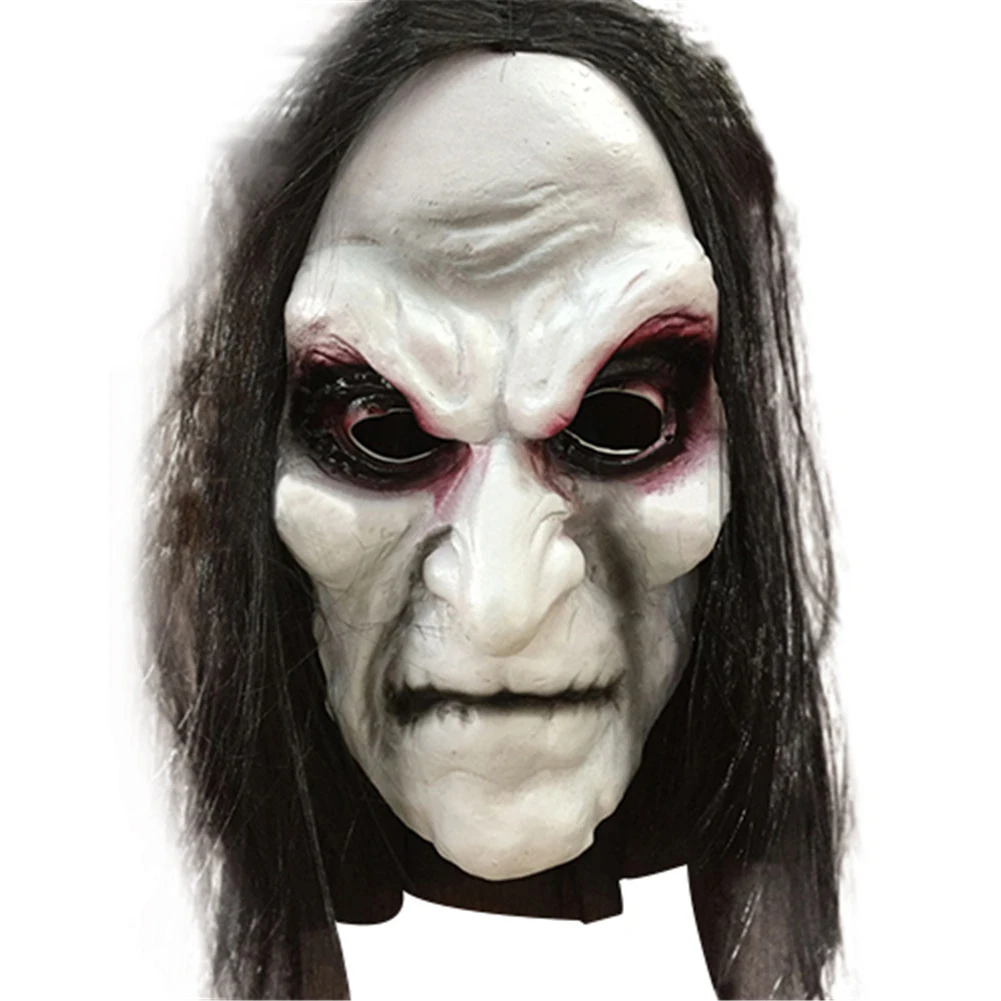 1PCS Horror Scary Wig Mask Cosplay Mask for The Face Halloween Party Costume Mask Prop Masquerade Joker Latex Headgear Prom