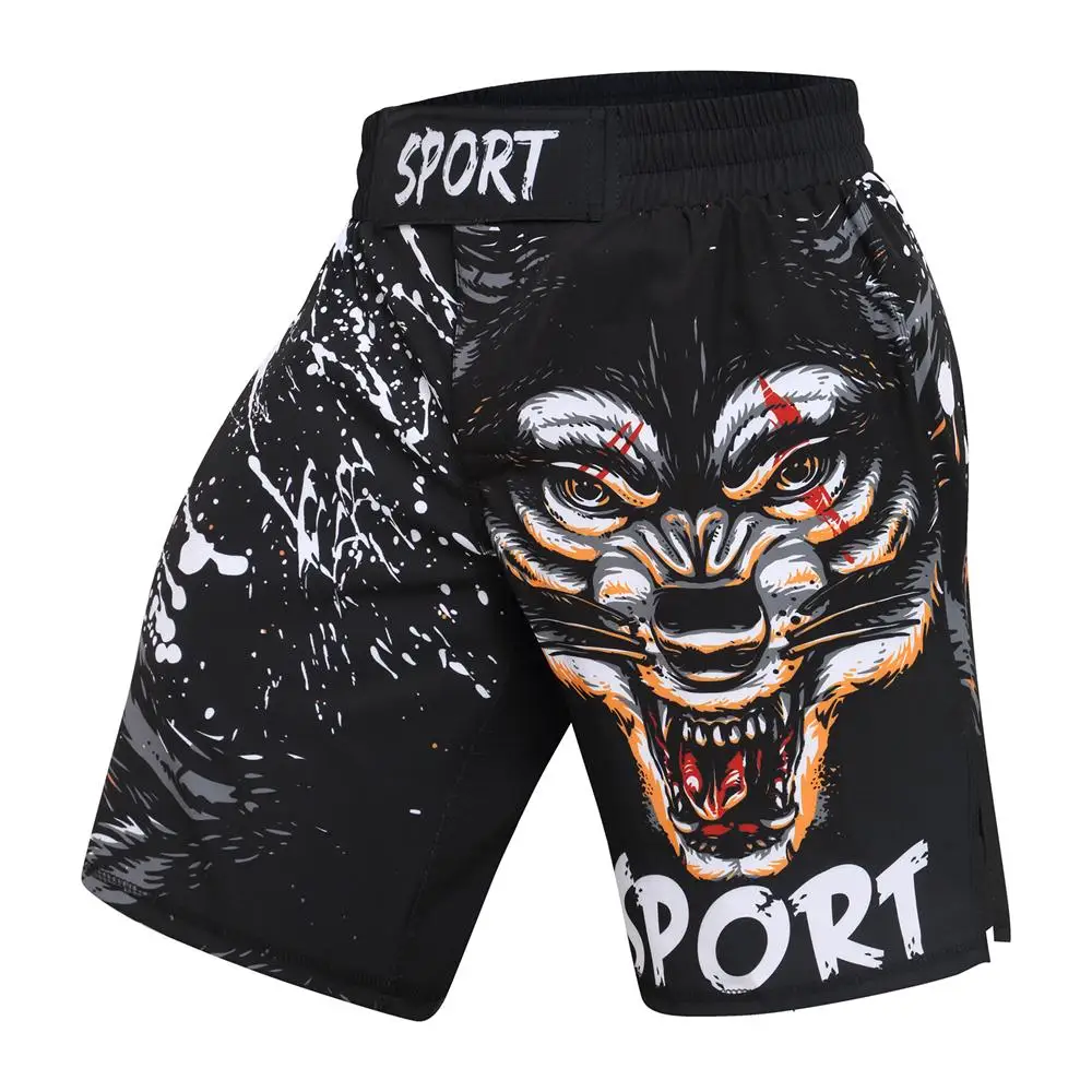 

Men Printing MMA Shorts Breathable Fighting Muay Thai Training Pants Gym Sanda Sports Clothing Professional Muay Boxing short