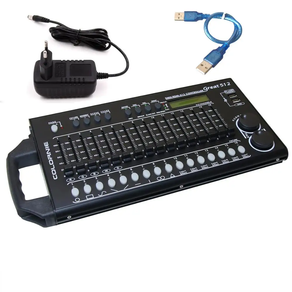 controlador de palco 512 canais console dmx512 dmx controle rdm funciona com usb banco de energia luz para palco equipamento dj 01