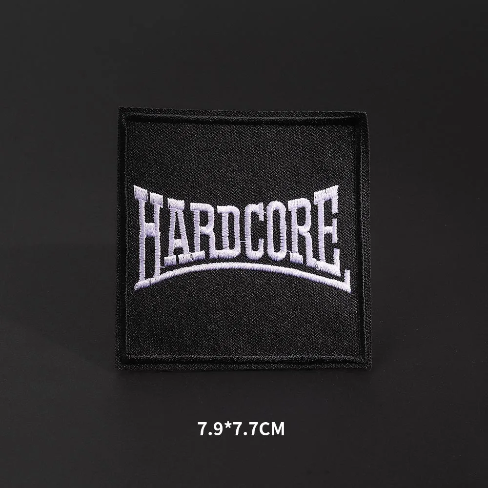 Tide brand black English alphabet embroidery clothing DIY cloth stickers epaulette badge square men\'s sweater decoration ironing