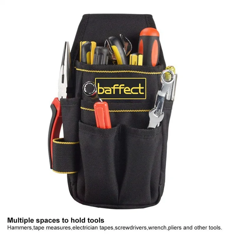 Baffect Tool Bag 600D Oxford Tool Belt for Electrician Technician Waist Pocket Pouch Small Tool Bag With Belt Screwdriver Holder