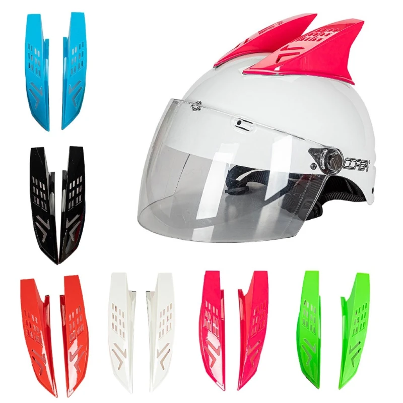 2Pcs Horn Sticker Decoration for Helmet Motorcycle Helmet Decoration Accessories Funny Decals for Helmet D7YA