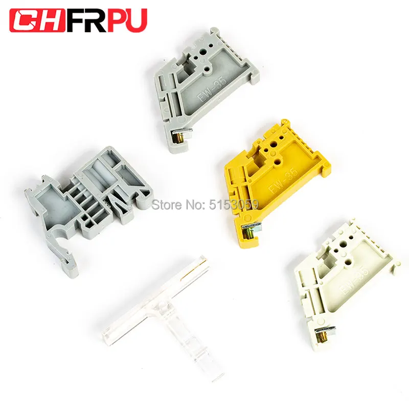 E/UK and EW 35 UK and SAK Terminal Blocks Din Rail End Bracket KLM-A Terminal Strip Marker Carrier Holder