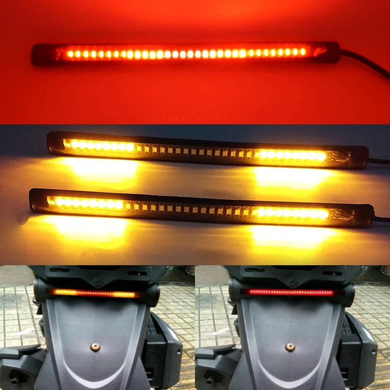 Tail Rear Brake Stop Waterproof Bulb Lamp Motorcycle Turn Signal Light 48 LED 2835 3014 Smd Motor Turn Signals for motorcycle