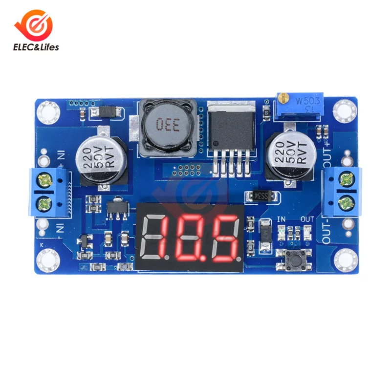 DC-DC XL6009 Digital Boost Step Up Power Supply Module Adjustable 4.5-32V to 5-52V Step-up Voltage Regulator With LED Voltmeter