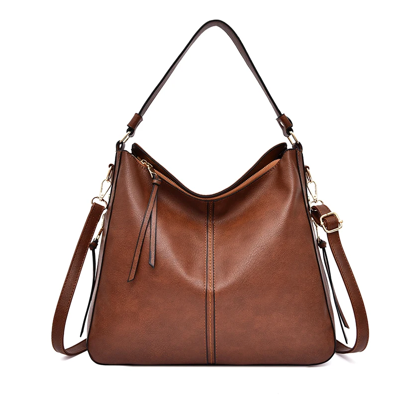 Solid Leather Handbags Large Women Bag High Quality Casual Female Shoulder Bags Trunk Tote Ladies Messenger Bags A555