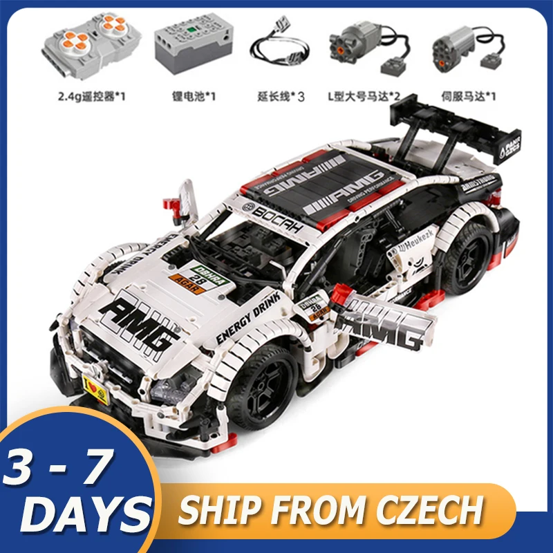 

23012 Super Racing Car AMG C63 Compatible MOC-6687 6688 Building Block Bricks Educational Toys Christmas Gifts With Led