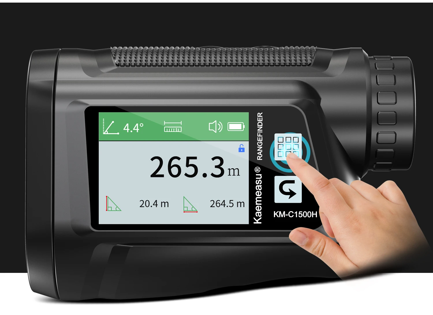 Imagem -03 - Kaesu Telêmetro Laser de Caça Golfe Telêmetro Digital Laser com Tela Sensível ao Toque com Voz