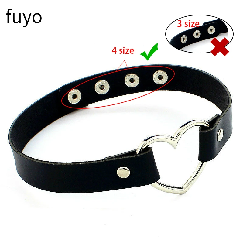 New upgrade 4 size adjustmen Punk Gothic Belt Choker Necklace PU Leather on Neck Buckle Necklaces Jewelry For Women