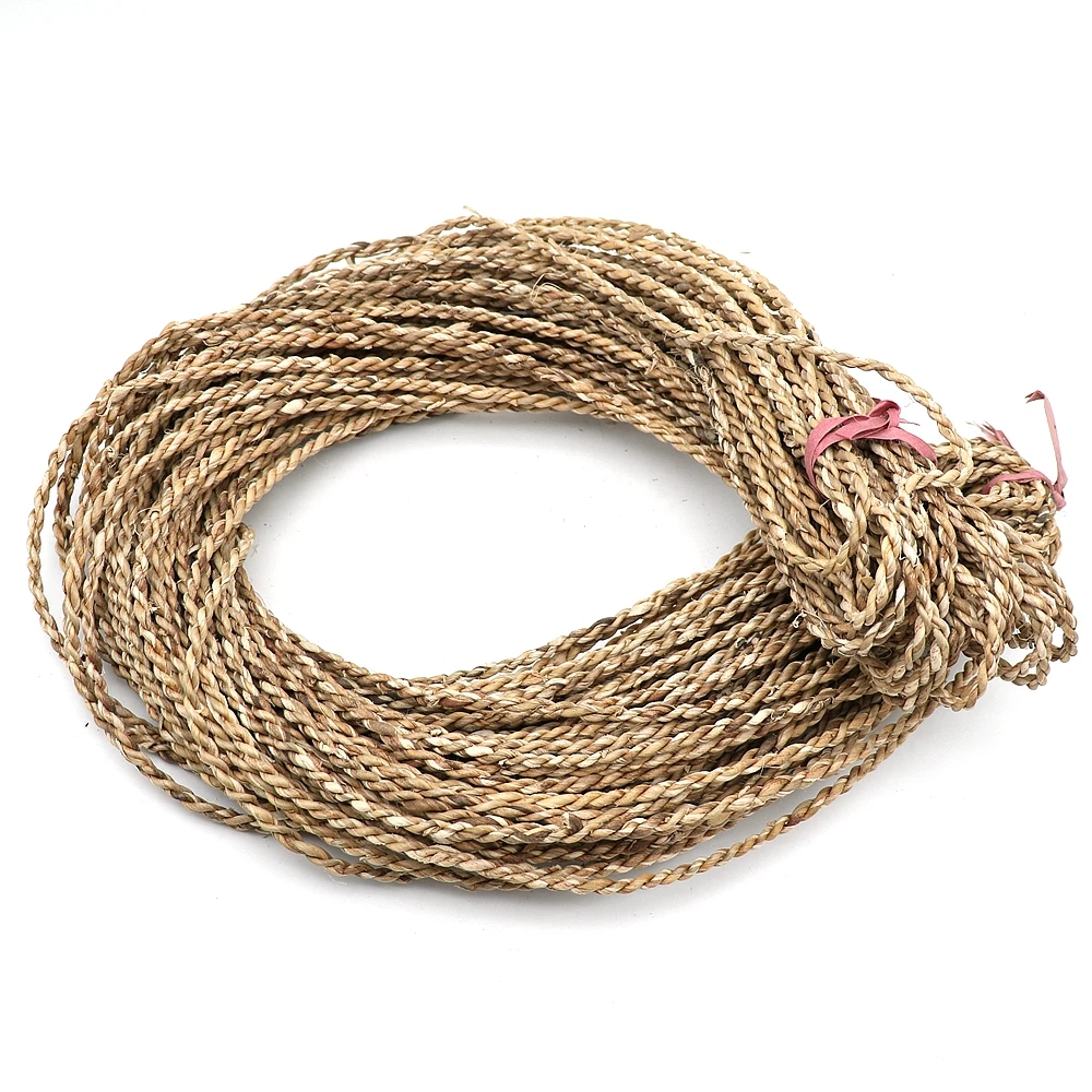 50 Meters Natural Water Hyacinth Straw Rope Handmade Weaving Grass Material Rattan Braids Knit Repair Craft Chair Basket Decor