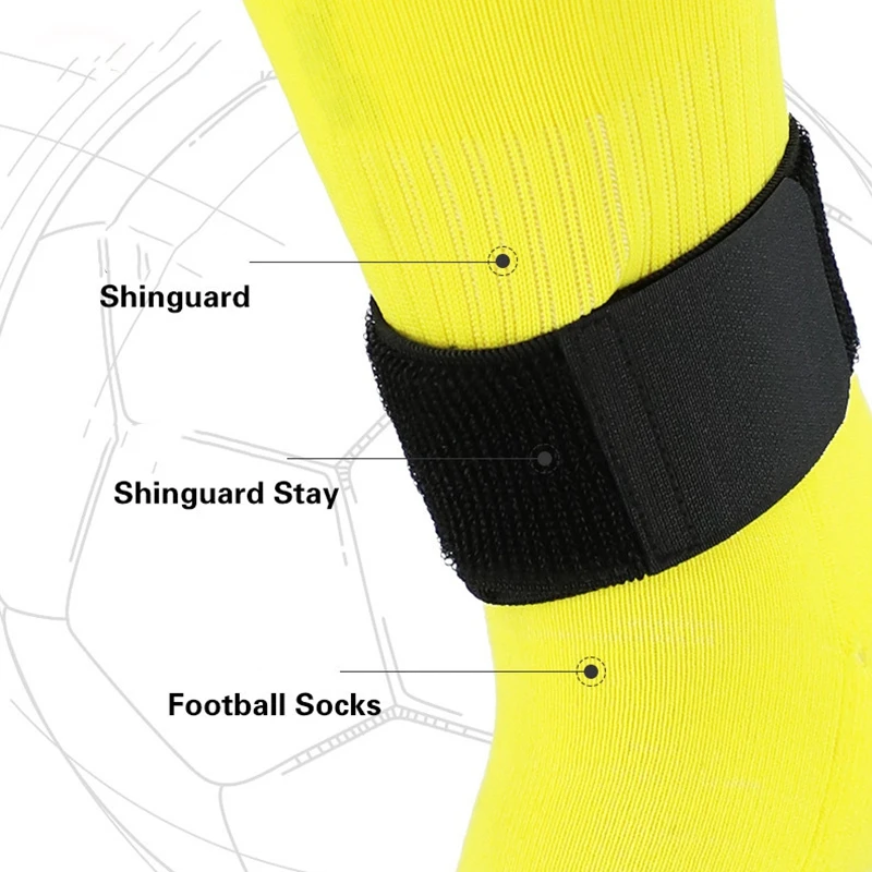 NEW-1 Pair Soccer Shin Guard Stay Fixed Bandage Tape Shin Pads Prevent Drop Off Adjustable Elastic Sports Bandage